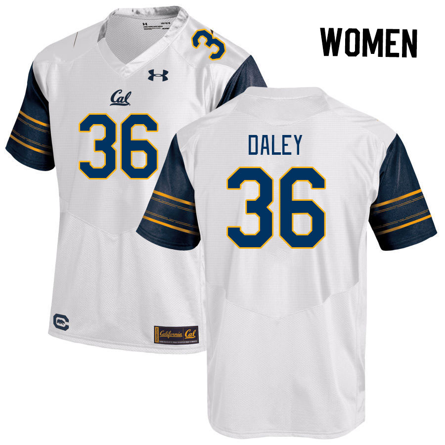 Women #36 Grant Daley California Golden Bears College Football Jerseys Stitched Sale-White